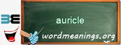 WordMeaning blackboard for auricle